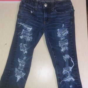 American Eagle ripped skinny jeans